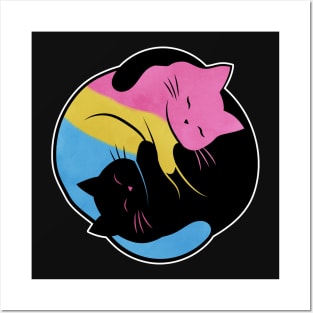 Pansexual Eternal Yin Yang Cat Posters and Art